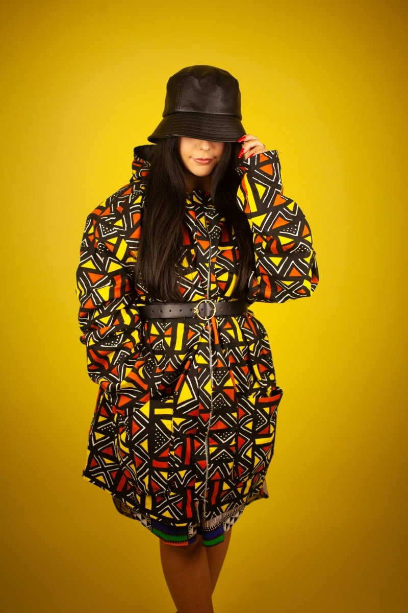 African Jacket In Earthy Tones Mud Cloth - The Continent Clothing