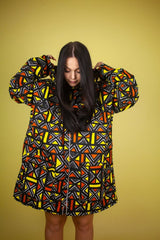 African Jacket In Earthy Tones Mud Cloth - The Continent Clothing
