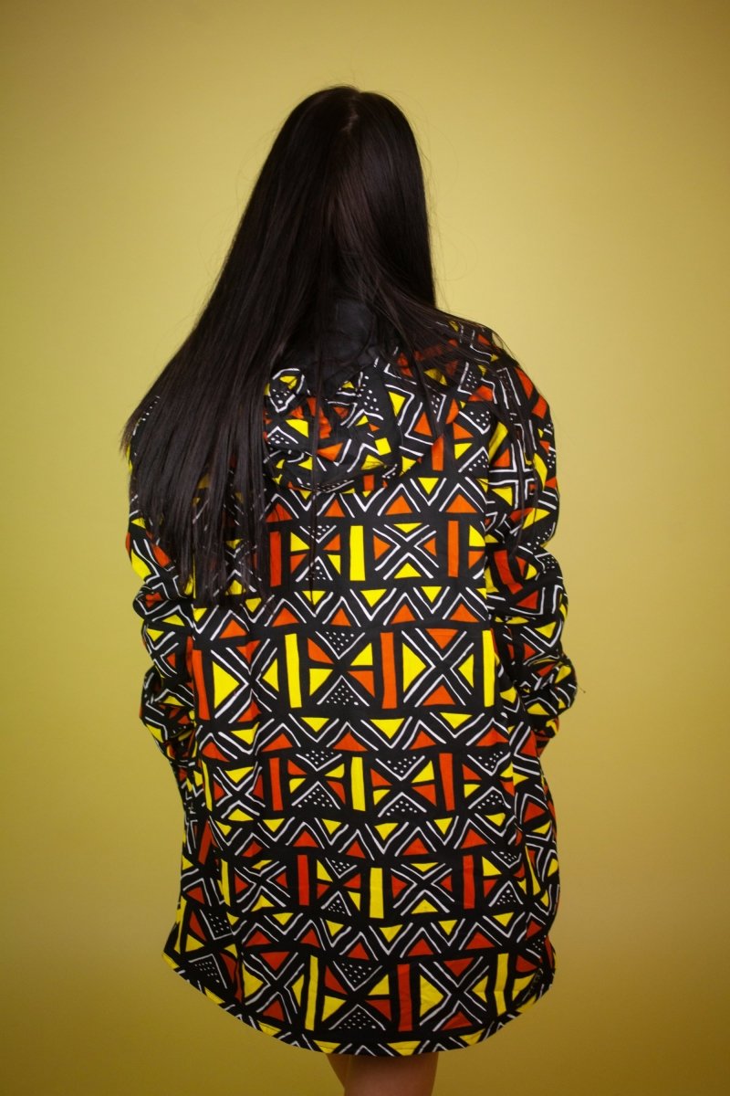 African Jacket In Earthy Tones Mud Cloth - The Continent Clothing