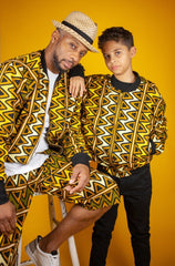 African Jacket In Mud Cloth - Continent Clothing