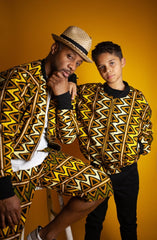 African Jacket In Mud Cloth - Continent Clothing