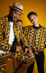 African Jacket In Mud Cloth - Continent Clothing