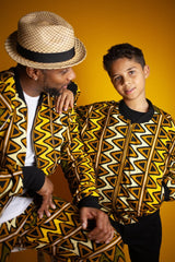 African Jacket In Mud Cloth - Continent Clothing