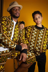 African Jacket In Mud Cloth - Continent Clothing