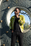 African Jacket In Yellow Ankara Print - Continent Clothing