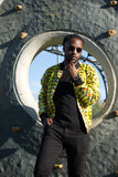 African Jacket In Yellow Ankara Print - Continent Clothing