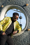 African Jacket In Yellow Ankara Print - Continent Clothing