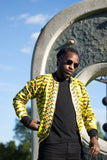 African Jacket In Yellow Ankara Print - Continent Clothing