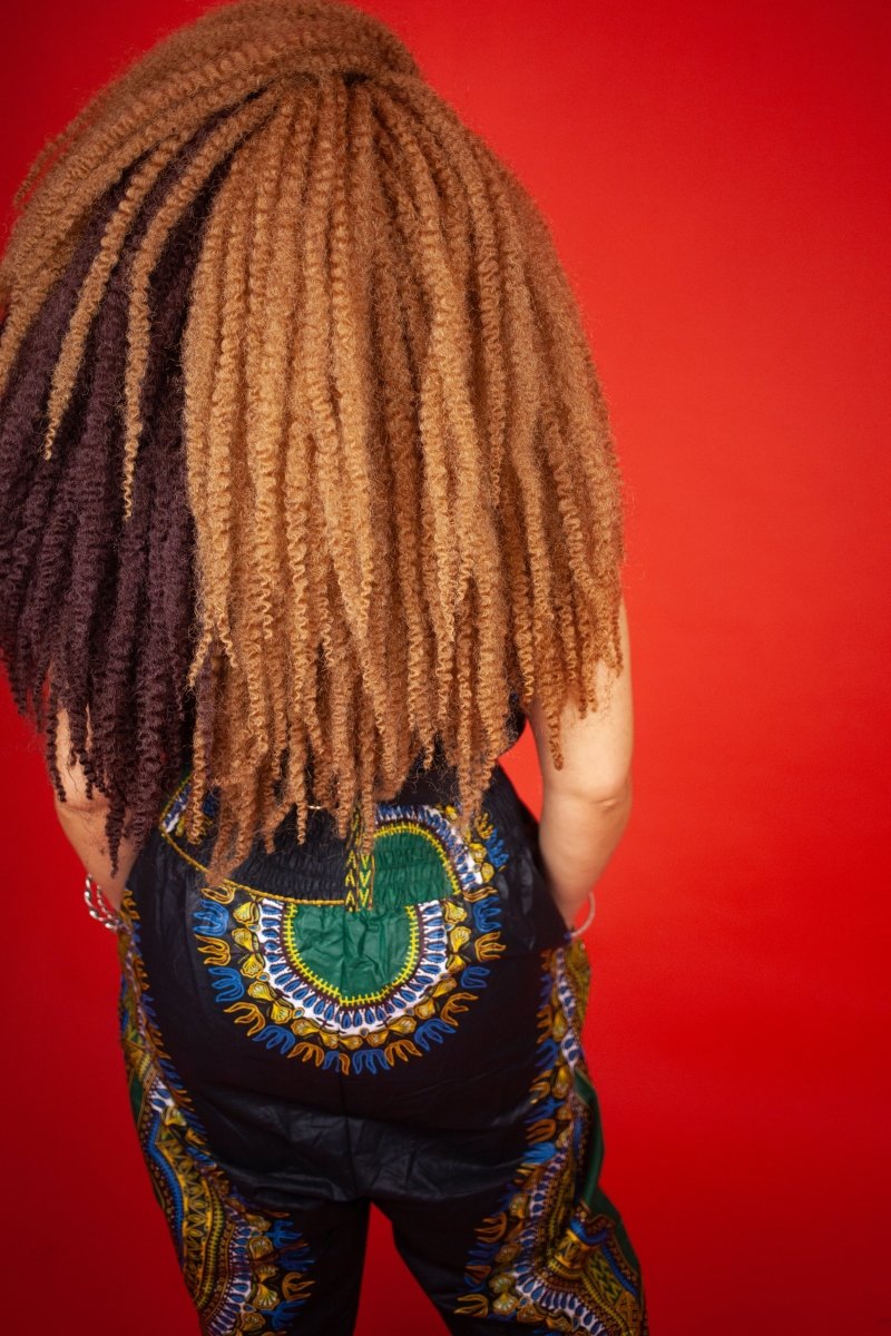 African Jumpsuit in Black Dashiki Print - Continent Clothing