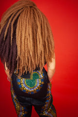 African Jumpsuit in Black Dashiki Print - Continent Clothing
