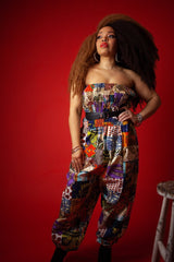 African Jumpsuit in Crazy Patchwork - Continent Clothing