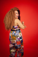 African Jumpsuit in Crazy Patchwork - Continent Clothing
