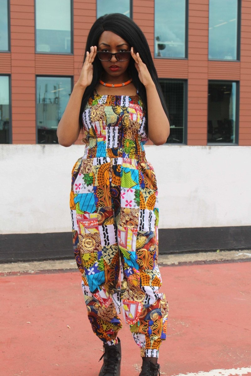 African Jumpsuit in Patchwork - Festival Jumpsuit - Continent Clothing
