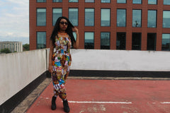 African Jumpsuit in Patchwork - Festival Jumpsuit - Continent Clothing 