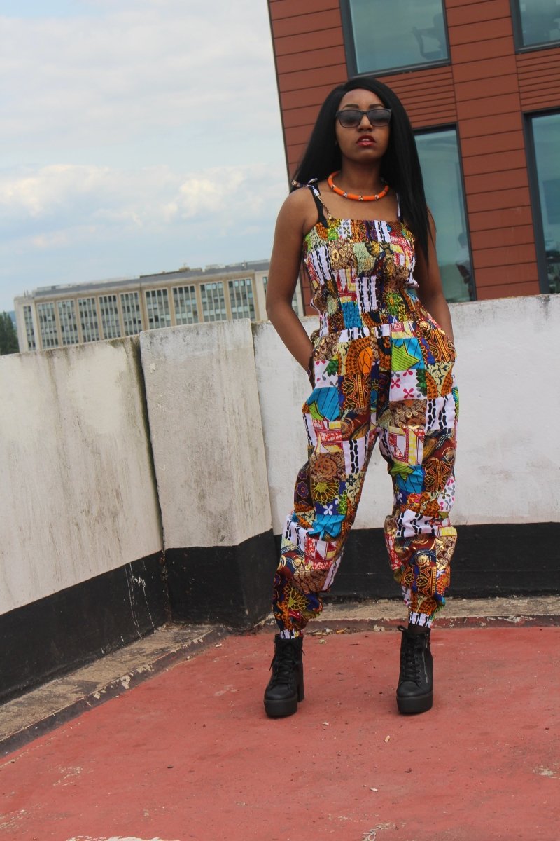 African Jumpsuit in Patchwork - Festival Jumpsuit - Continent Clothing 