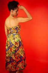 African Maxi Dress In Beautiful Gold - Continent Clothing