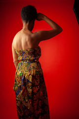 African Maxi Dress In Beautiful Gold - Continent Clothing