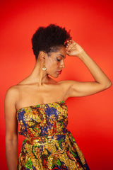 African Maxi Dress In Beautiful Gold - Continent Clothing