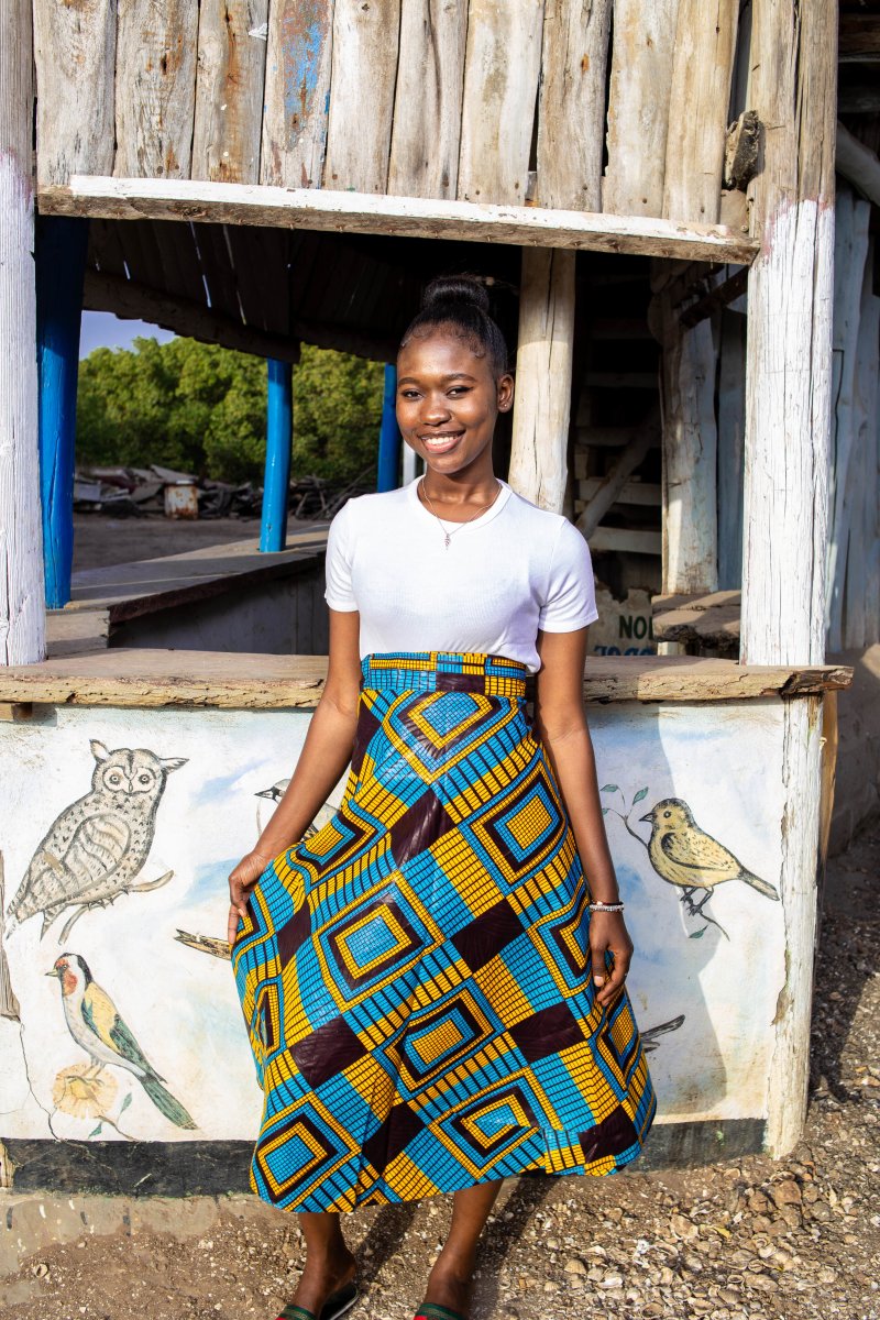 African Maxi Skirt In Blue Kente - The Continent Clothing