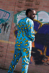 African Pants In Brilliant Blue Ankara Print - Continent Clothing