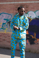African Pants In Brilliant Blue Ankara Print - Continent Clothing