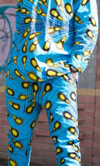 African Pants In Brilliant Blue Ankara Print - Continent Clothing
