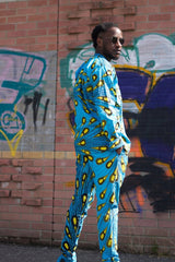 African Pants In Brilliant Blue Ankara Print - Continent Clothing