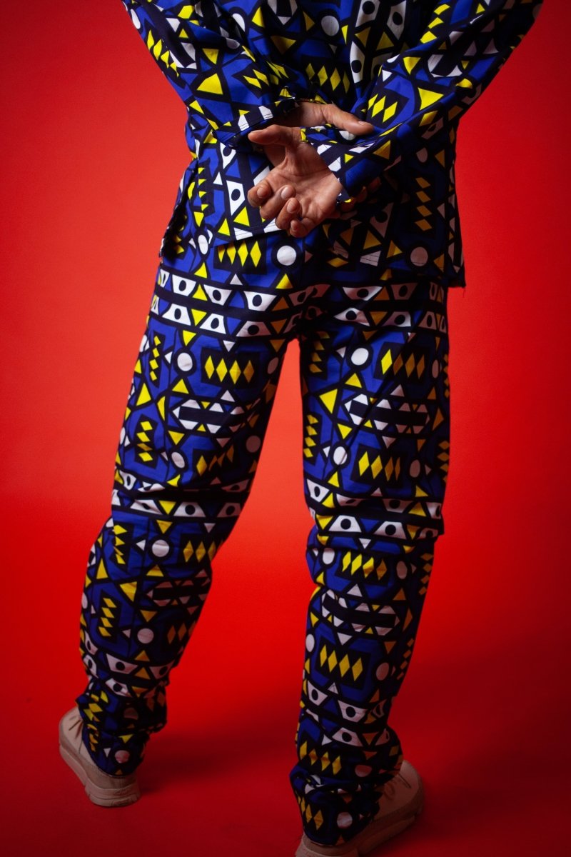 African Pants In Electric Blue Samakaka - Continent Clothing