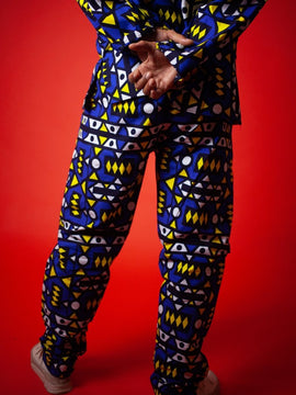 Pantalones africanos en increíble impresión de Kente