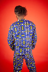 African Pants In Electric Blue Samakaka - Continent Clothing