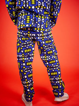 Pantalones africanos en increíble impresión de Kente