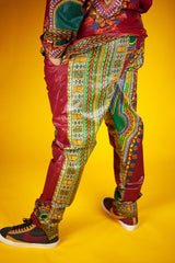 African Pants In Red Dashiki - Continent Clothing