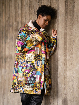 Parco africano in Patchwork - Cappotto Africano