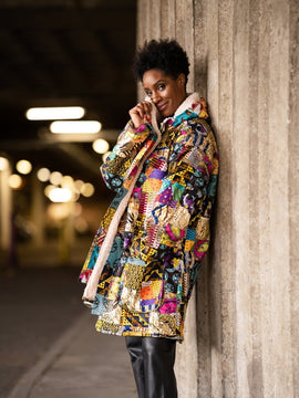 Parco africano in Patchwork - Cappotto Africano