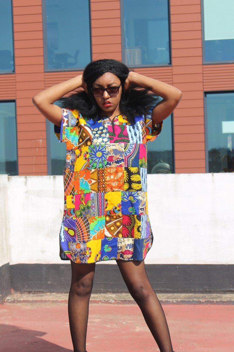African Patchwork Dress - Festival Dress - Continent Clothing