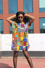 African Patchwork Dress - Festival Dress - Continent Clothing