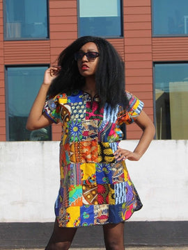 Abito patchwork africano - Abito da festival