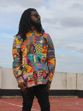 African Patchwork Shirt - Colour Crazy Festival Shirt
