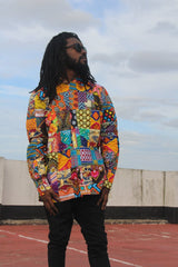 African Patchwork Shirt - Colour Crazy Festival Shirt - Continent Clothing