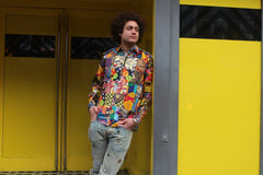 African Patchwork Shirt - Colour Crazy Festival Shirt - Continent Clothing