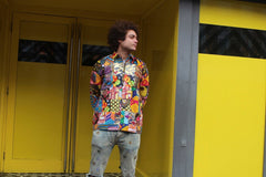 African Patchwork Shirt - Colour Crazy Festival Shirt - Continent Clothing