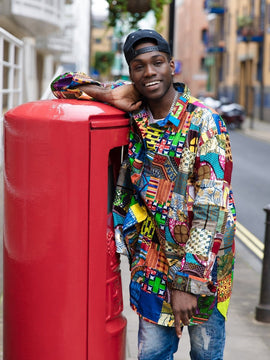 Camicia patchwork africana - Camicia colorata Crazy Festival