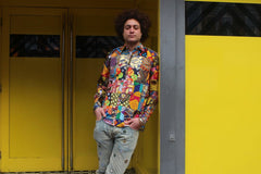 African Patchwork Shirt - Colour Crazy Festival Shirt - Continent Clothing