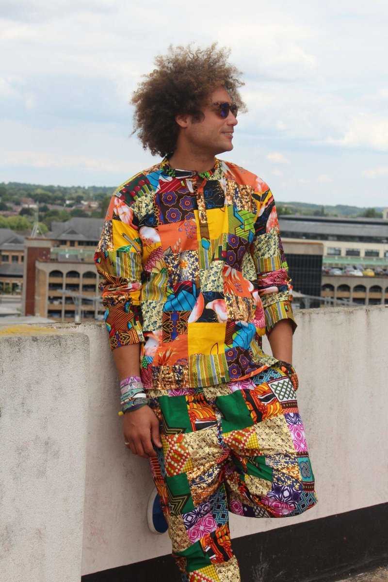 African Patchwork Shirt - Eco Friendly Shirt - Ethical Clothing - Continent Clothing