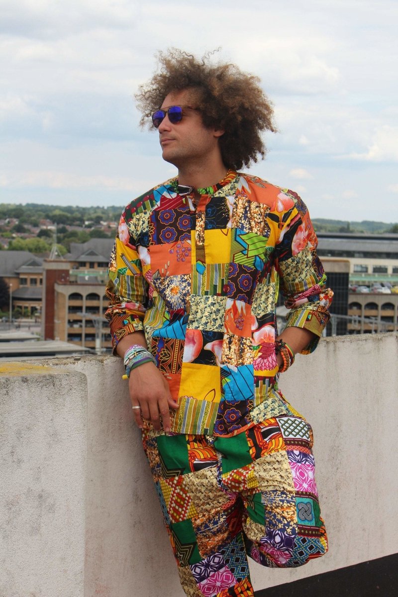 African Patchwork Shirt - Eco Friendly Shirt - Ethical Clothing - Continent Clothing