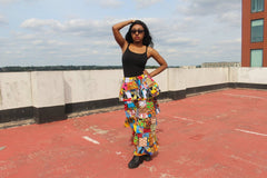 African Patchwork Skirt, Rah Rah - Festival Skirt - Continent Clothing