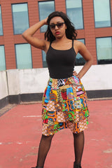 African Patchwork Skirt, Rah Rah - Festival Skirt - Continent Clothing