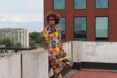 African Patchwork Suit - Aztec Festival Outfit - Continent Clothing