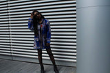 African Peacoat in Bue Dashiki - Continent Clothing