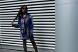 African Peacoat in Bue Dashiki - Continent Clothing